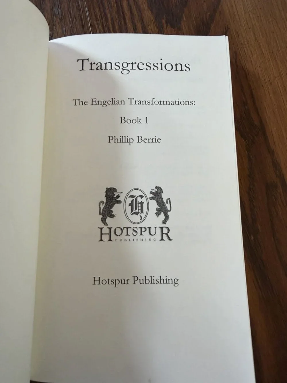 Transgressions‎ by Phillip W. Berrie (English) Paperback Book